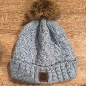 Roxy Knit Blizzard Beanie Hat with Pom-Pom
